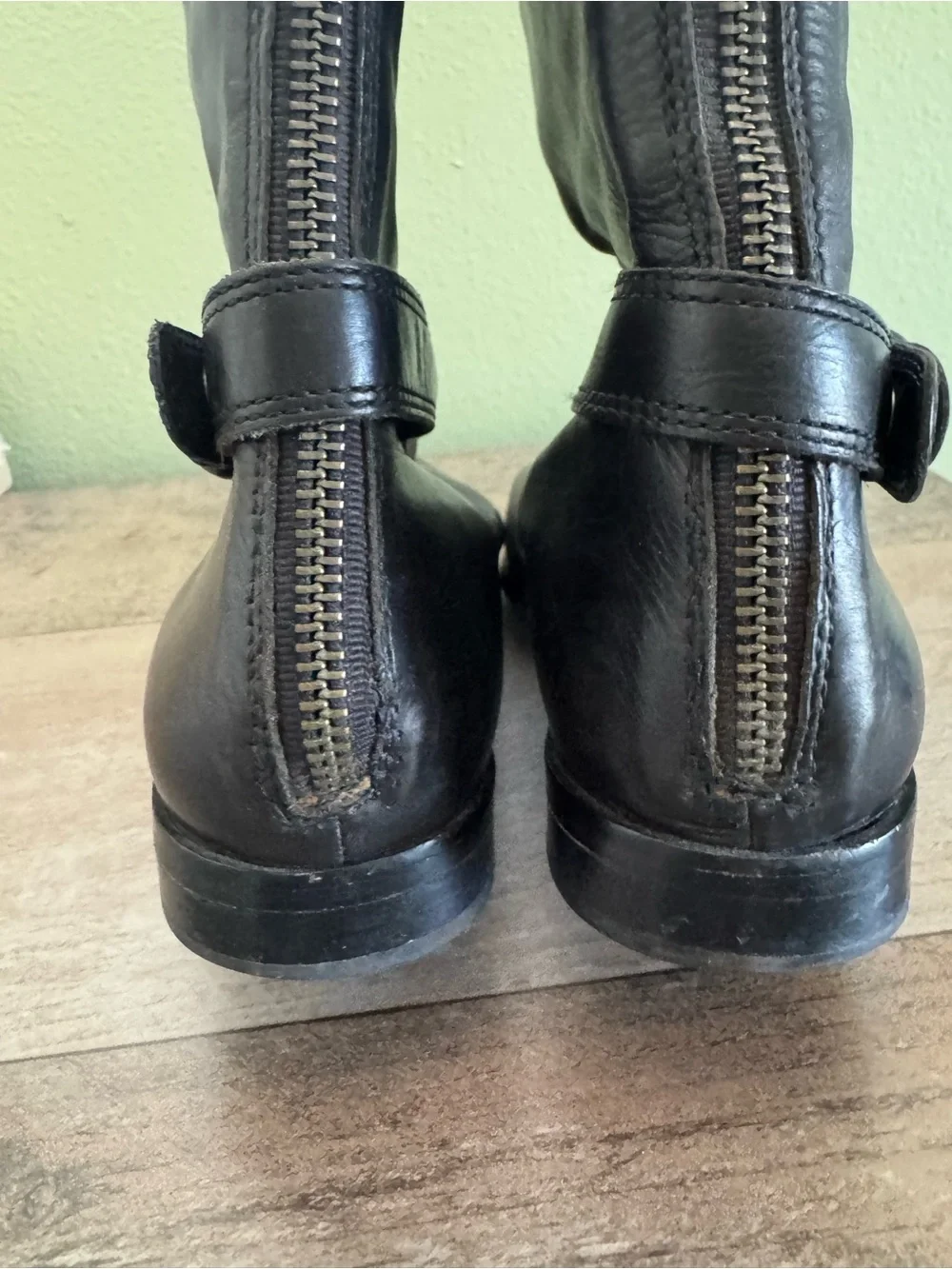 Via Spiga Black Women's Leather Knee-High Boots